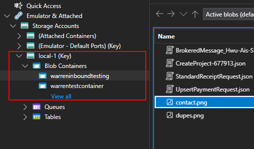Dotnet Testing Locally with Azurite